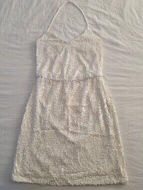 Trina Turk White Sequin Mini Dress